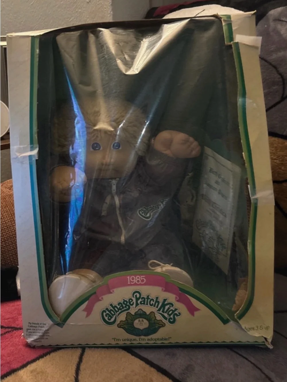 Cabbage Patch Kids Blonde Boy Doll in Silver Jacket